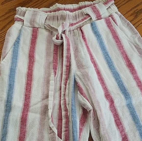 Indigo Rein Linen Beach Pants Striped Small - Picture 3 of 12